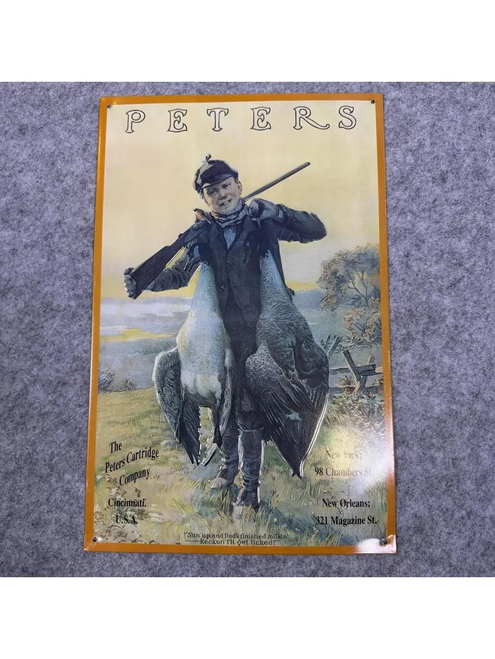 Vintage 90s Peters Cartridge & Lone Ranger Reproduction Tin Signs